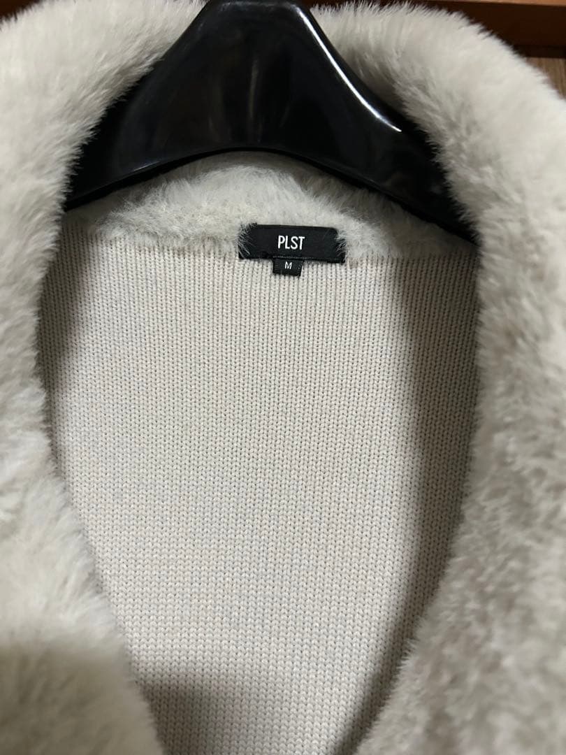 PLSTフェザーヤーンニットコート