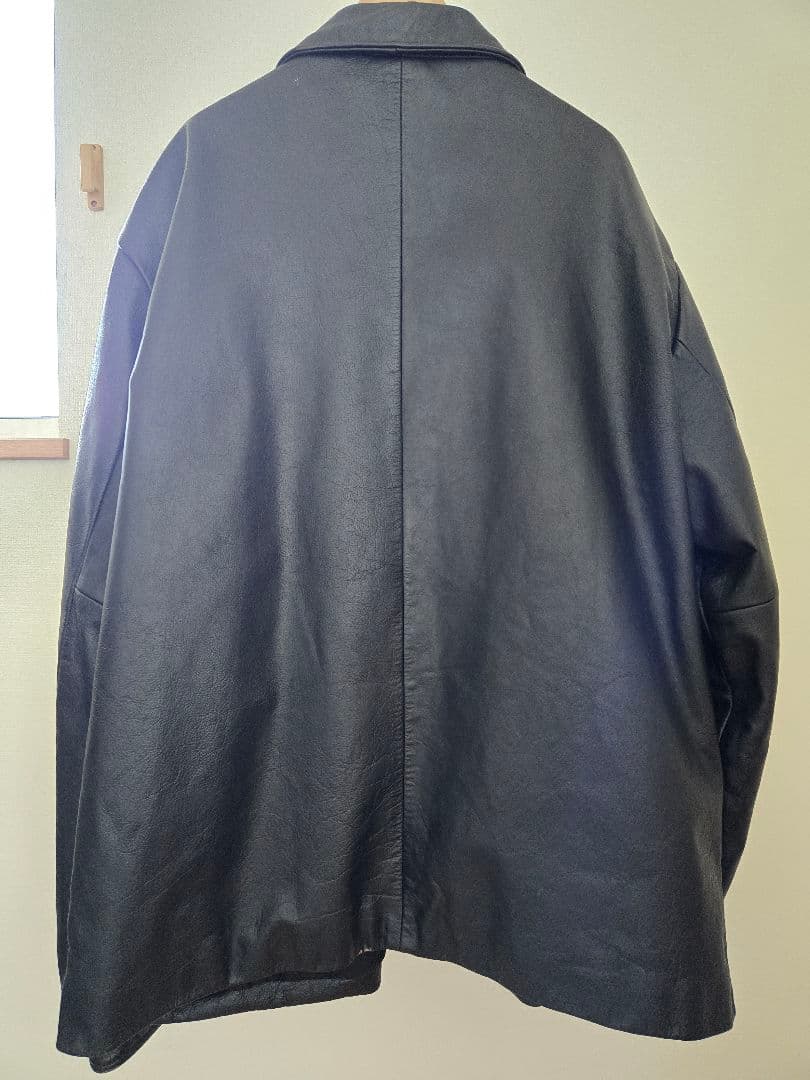 90s00s OLD GAP オールドギャップ レザージャケット カーコート 黒