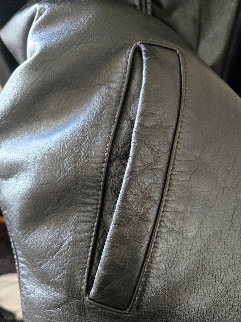 90s00s OLD GAP オールドギャップ レザージャケット カーコート 黒