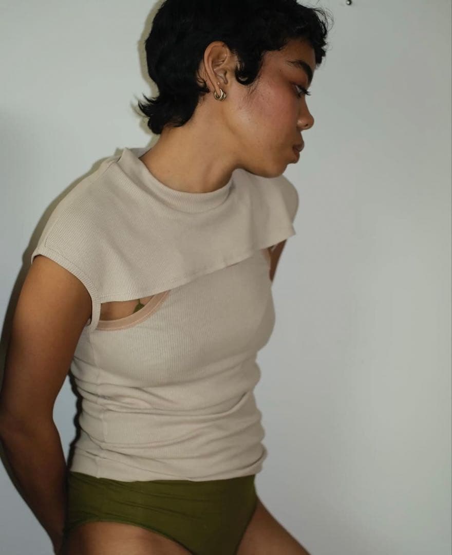 オーバーニース　リブモック　リブタンク2点セットrokuシティショップ　ザニーム