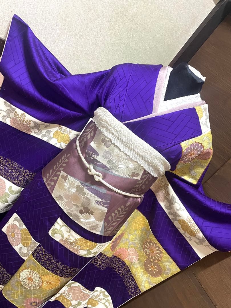 振袖フルセット6点特価サイズS〜M金駒刺繍　正絹　売り切り終了