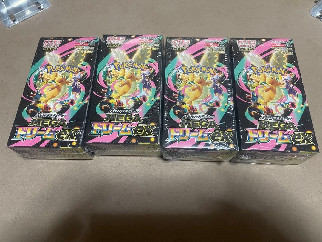ポケモンカード メガドリームex 4BOX 。新品未開封 シュリンク付き