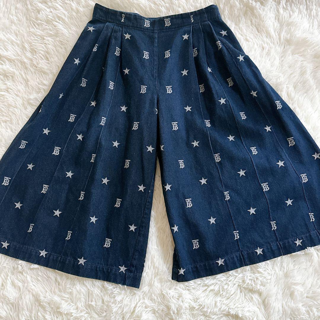 現行タグ　Burberry キュロット パンツ ワイド デニム TBロゴ
