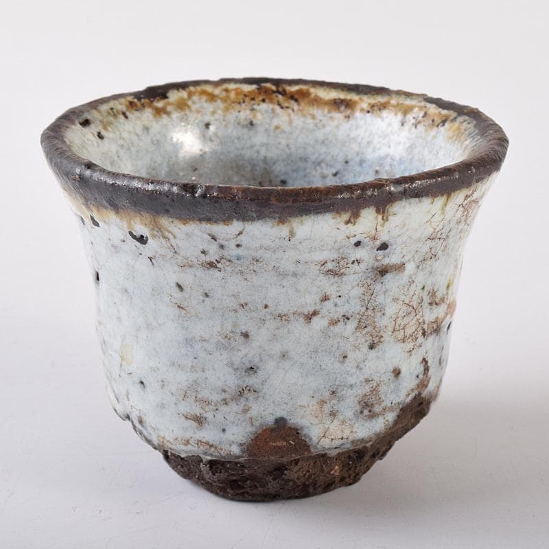 唐津焼　朝鮮唐津　盃　ぐい呑み　時代箱付　M　R7924