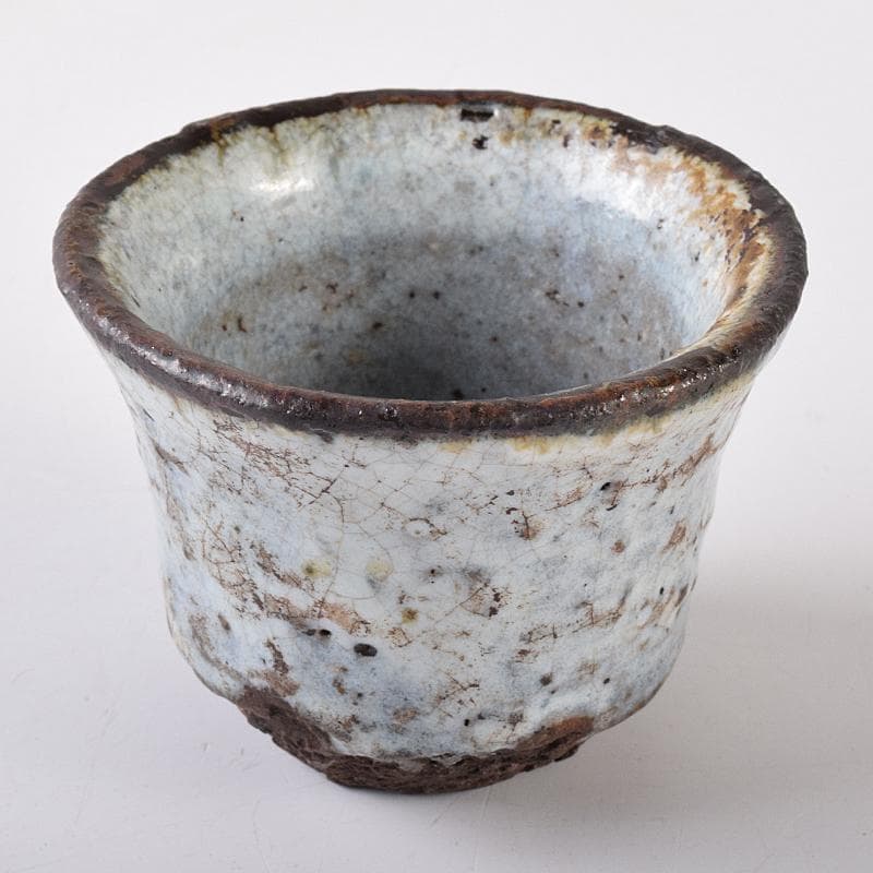 唐津焼　朝鮮唐津　盃　ぐい呑み　時代箱付　M　R7924