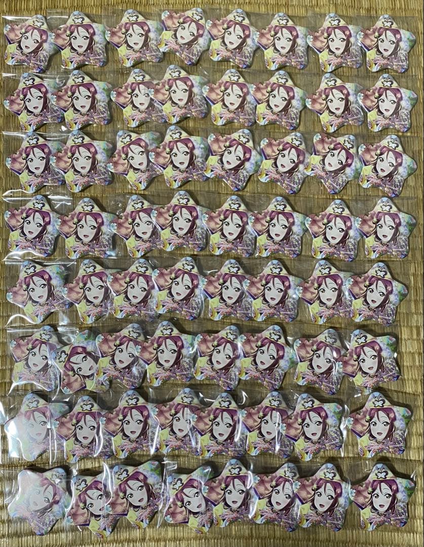 ラブライブ サンシャイン　Aqours 桜内梨子　未ホラ星型缶バッジ　まとめ売り