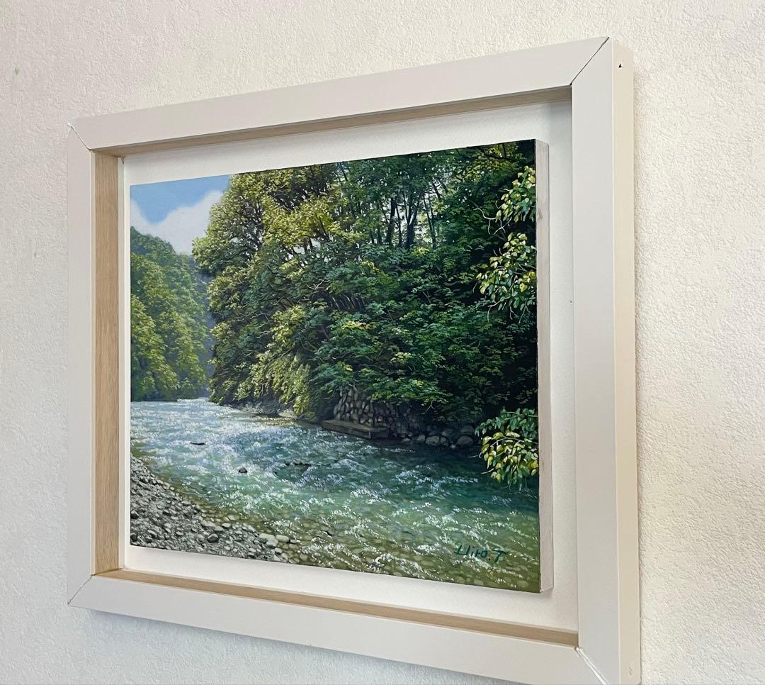 舘山浩丈　五月雨の後　油彩　F3 ・3号　写実　リアリズム　細密画　風景画