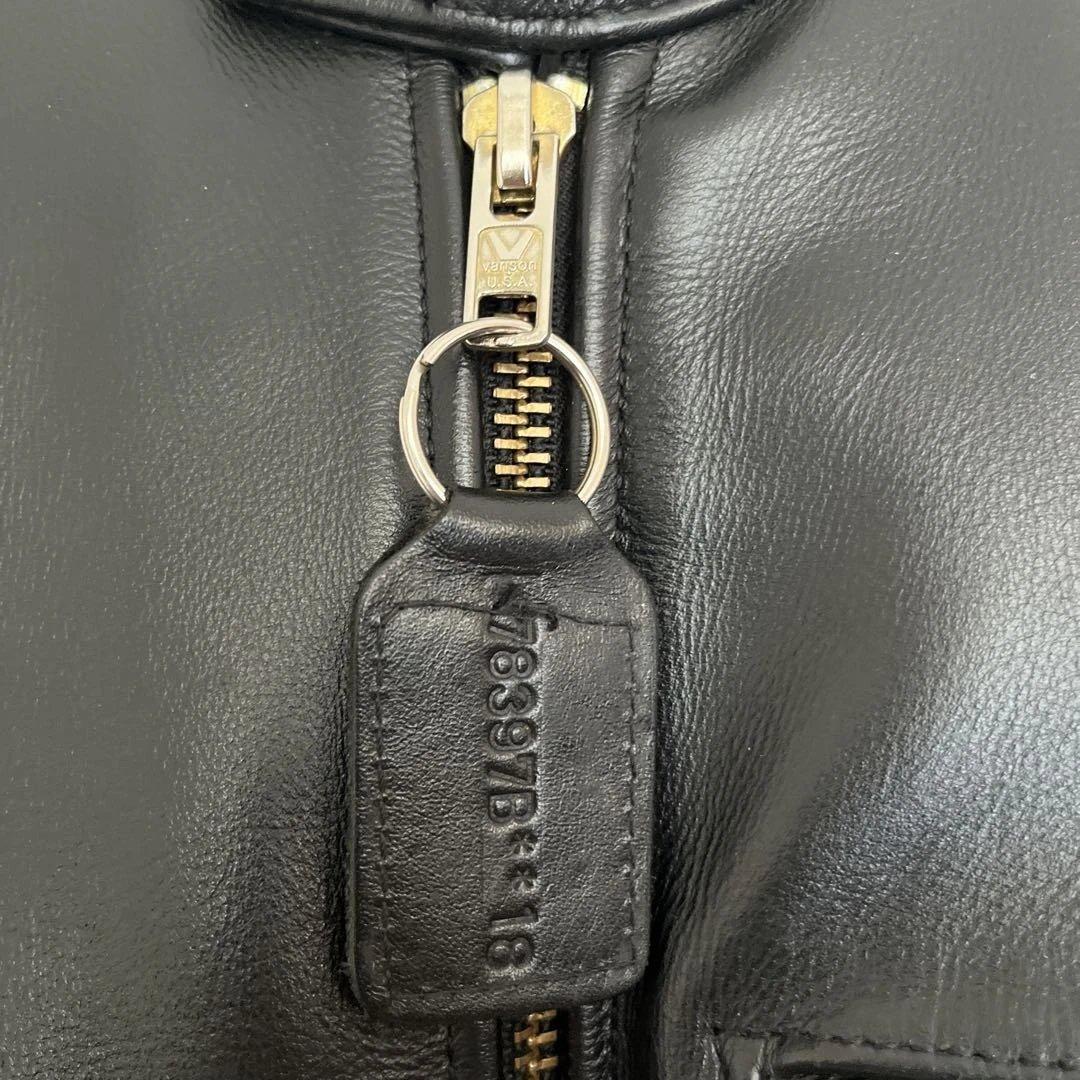 【美品】VANSON バンソン type B シングルライダース ブラック 34