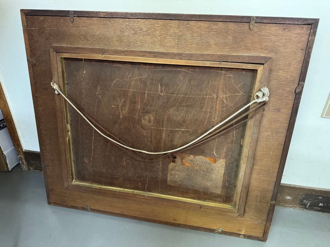 石画　1969年　額縁　ストーンアート　アンティーク　ヴィンテージ　レトロ