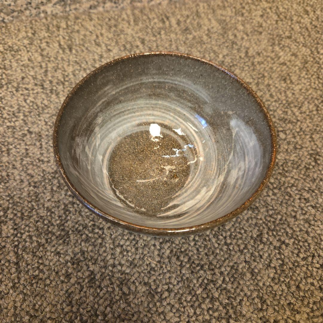 二代三浦竹泉　倣古刷毛目茶碗　鵬雲斎箱書　茶道具　裏千家