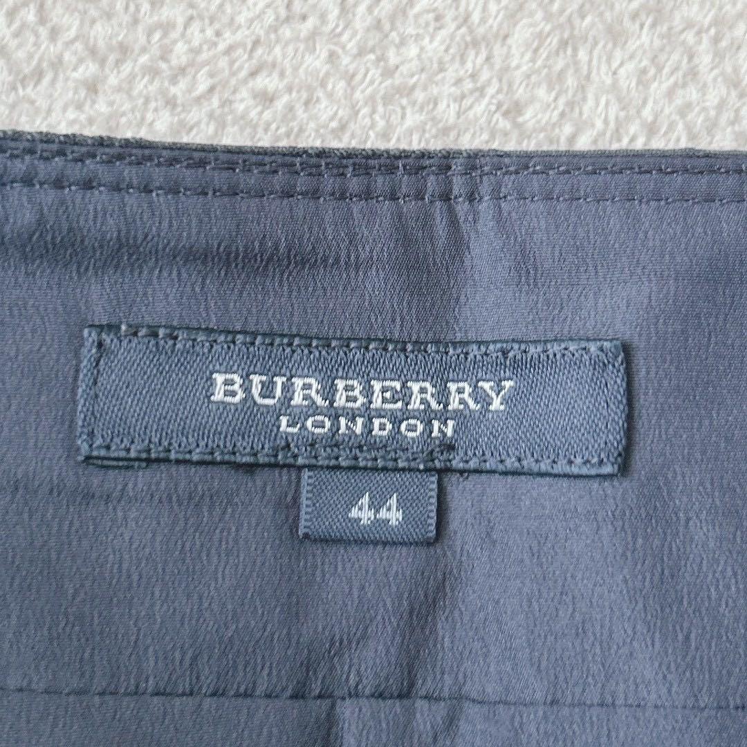美品✨　BURBERRY LONDON　スカート　メガチェック　シルク　黒　44