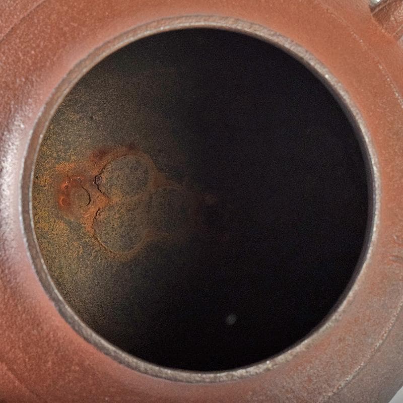 茶道具　人間国宝　釜師　高橋敬典作　桐地紋　真形釜　共布共箱　V　R8334B