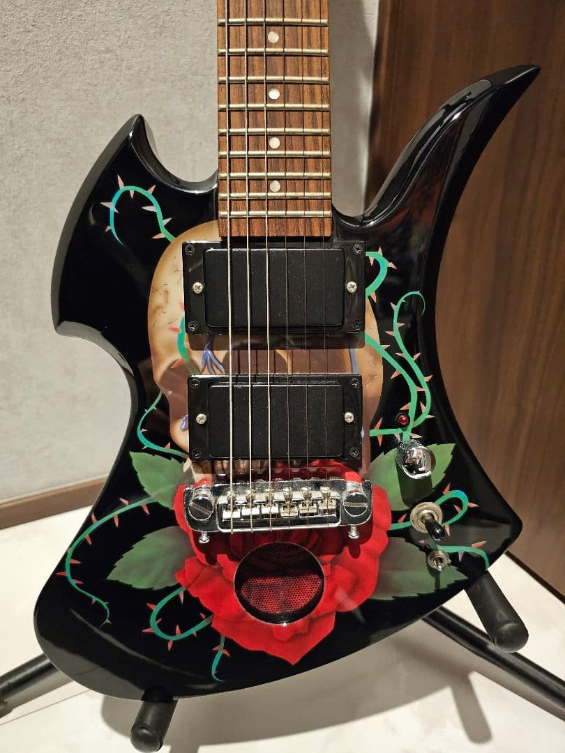 FERNANDES hideモデル ミニ ギター 薔薇髑髏 SKULL ROSE