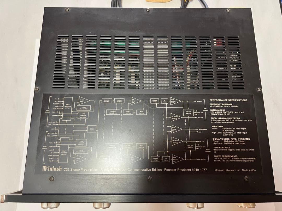 真空管 プリアンプ マッキントッシュC-22 初期数限定復刻品