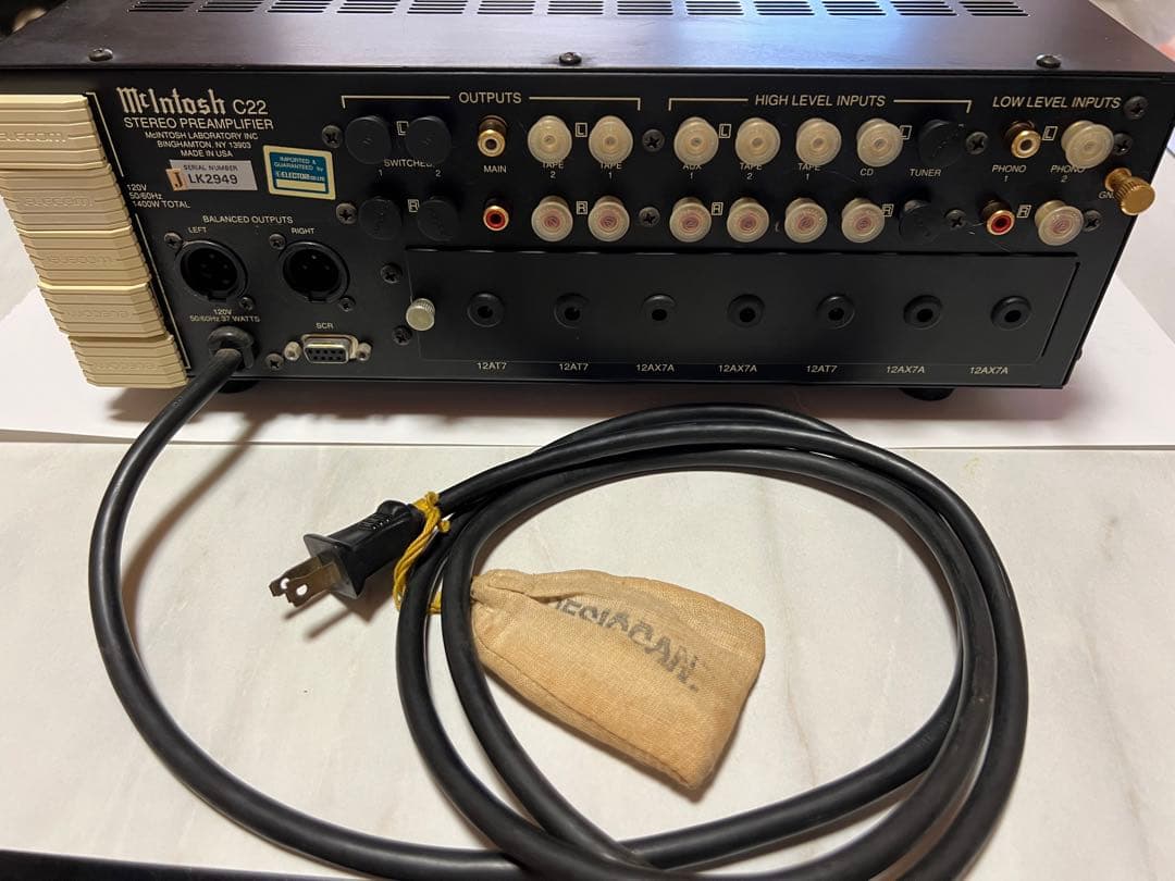 真空管 プリアンプ マッキントッシュC-22 初期数限定復刻品