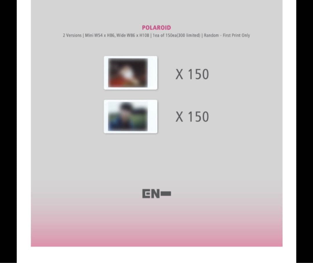 ENHYPEN BORDER：DAY ONE ソンフン直筆サイン入りポラロイド