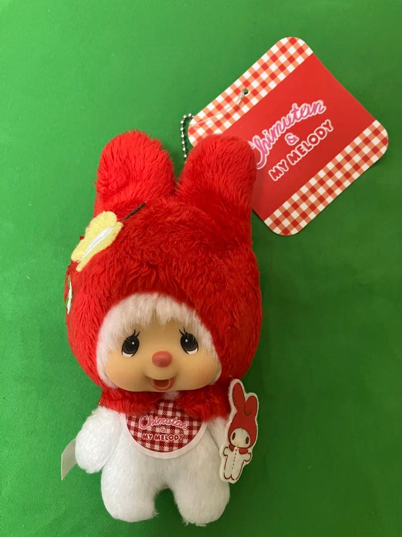 希少　チムたん　マイメロディ ぬいぐるみキーチェーンマスコット 赤