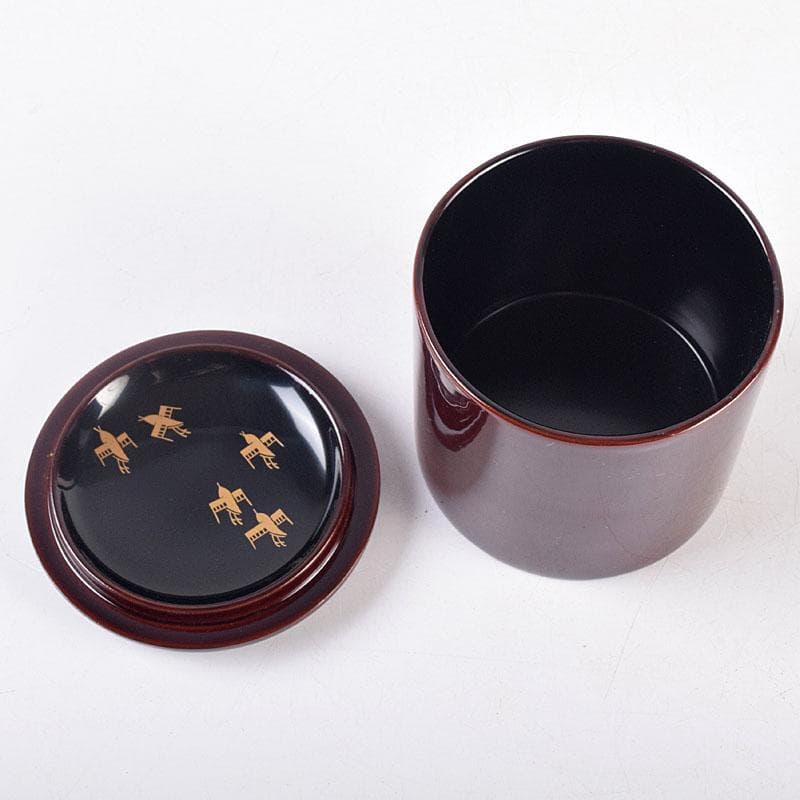 茶道具　道場宗廣作　汐汲蒔絵　棗　共箱　V　8367