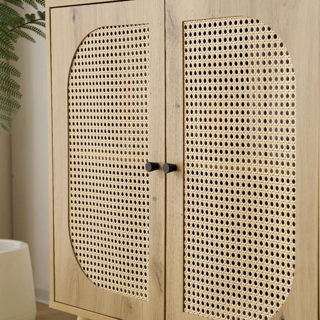 激安！キャビネット大容量 収納棚 リビング 収納 ローボード NATURAL