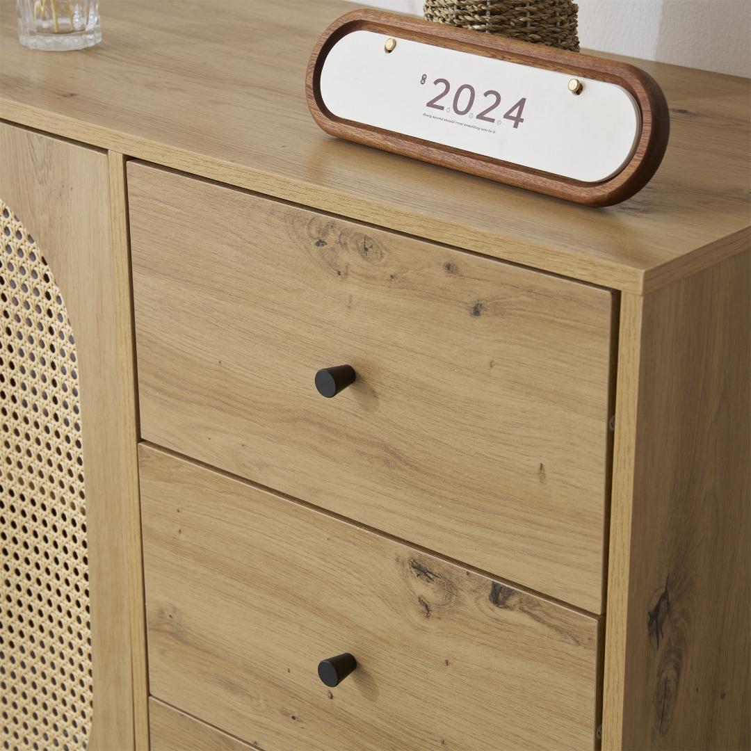 激安！キャビネット大容量 収納棚 リビング 収納 ローボード NATURAL