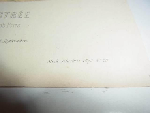 1873年銅版画◆フランス ファッション誌『ラ・モード・イリュストレ』No.26