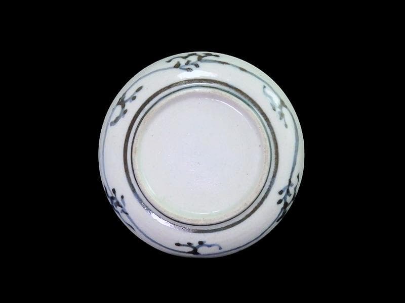 古伊万里　染付　竹笹の図　２寸半皿　豆皿　E596AS-CUh