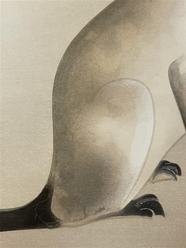 「真作」奥村土牛「シャム猫」木版画　131/200　サイン有り