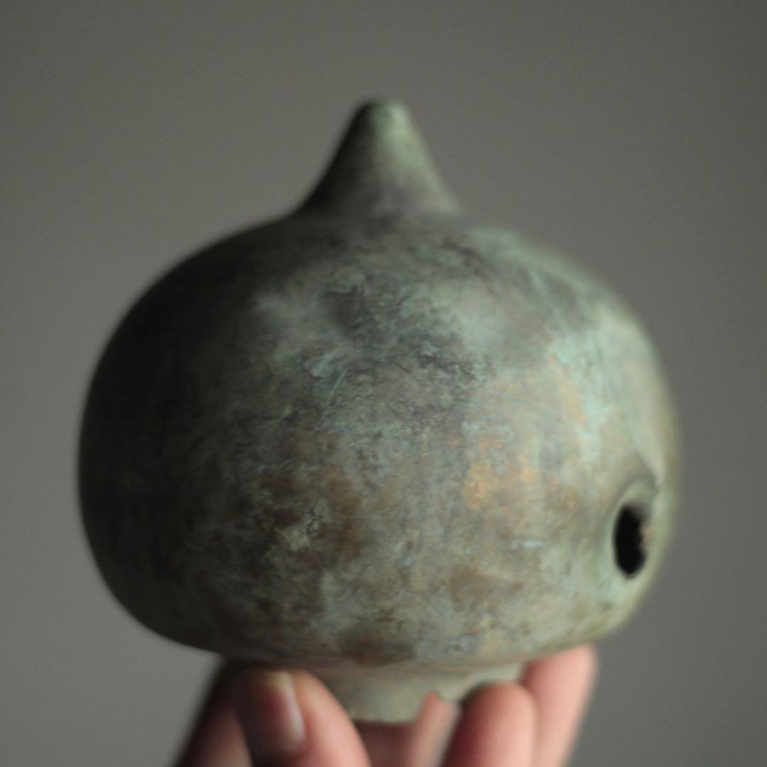 鍍金のある 緑青 古銅 擬宝珠 仏教美術 古美術 古道具 アンティーク オブジェ