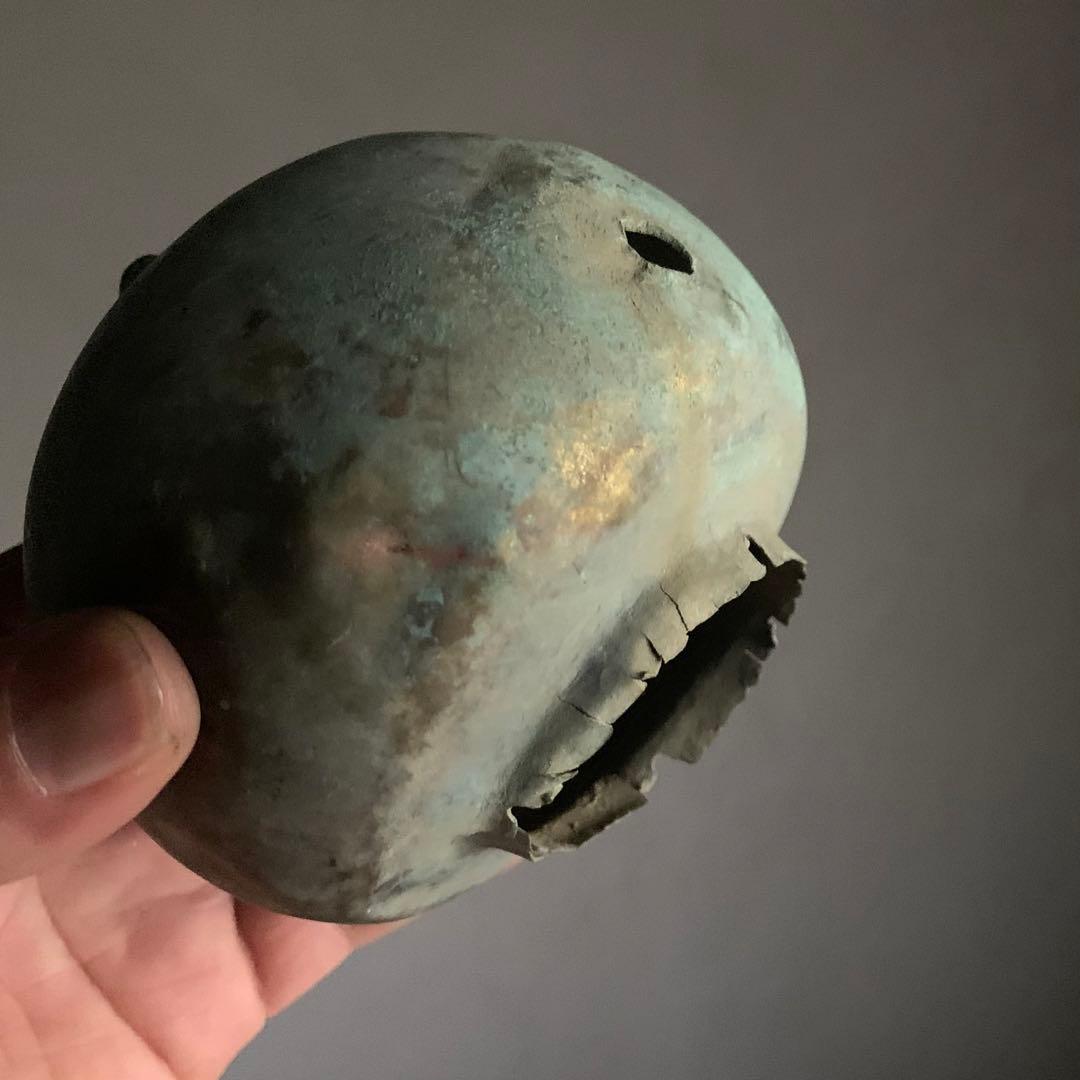 鍍金のある 緑青 古銅 擬宝珠 仏教美術 古美術 古道具 アンティーク オブジェ