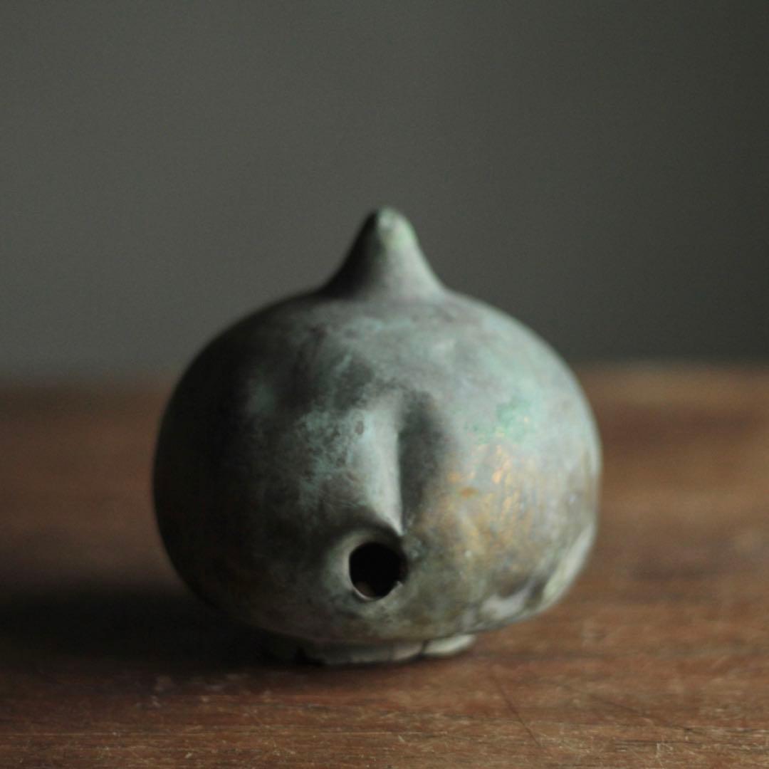 鍍金のある 緑青 古銅 擬宝珠 仏教美術 古美術 古道具 アンティーク オブジェ