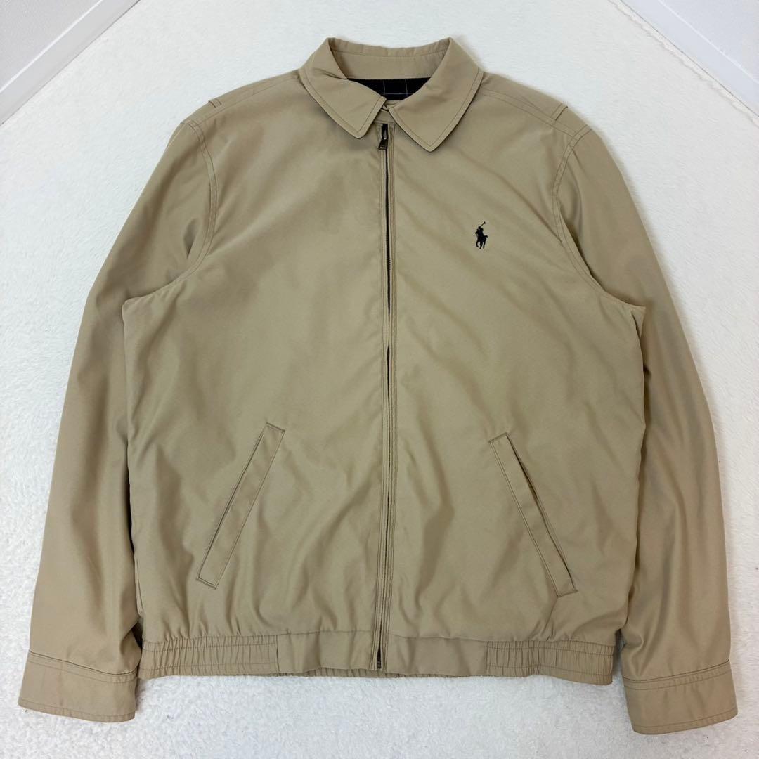 ポロラルフローレン　スウィングトップ　ベージュ　ポニー刺繍　総裏地　Sサイズ