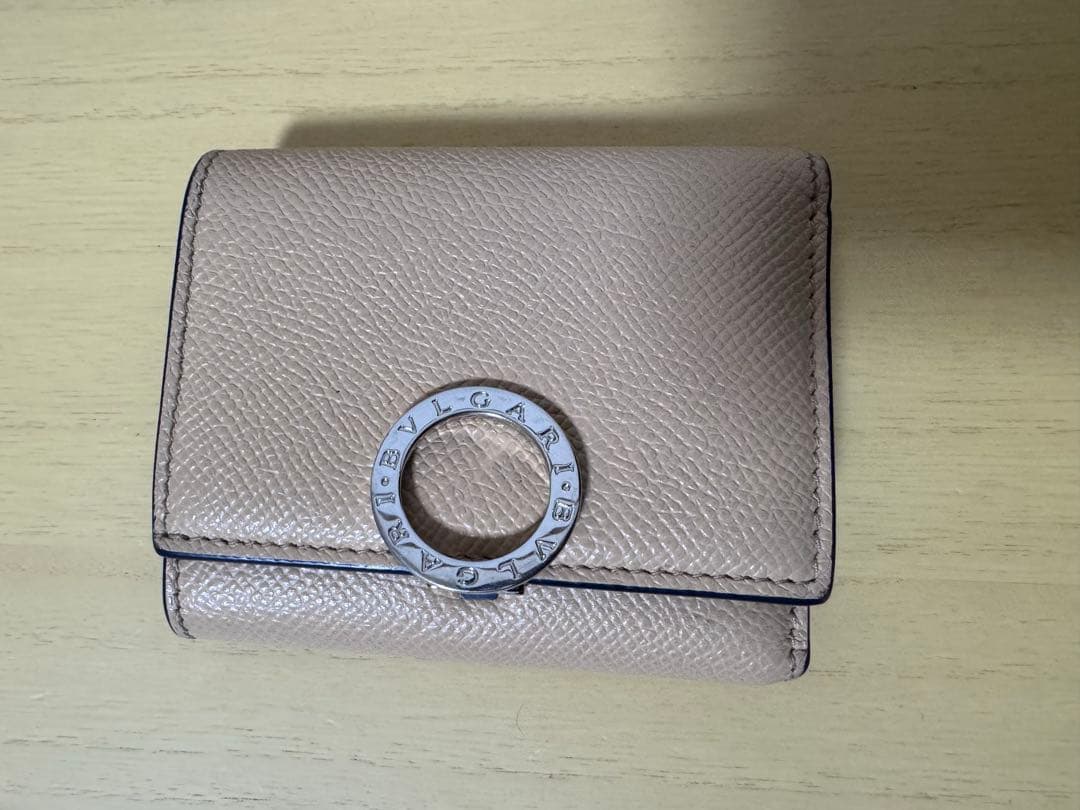 Bvlgari Clip 三つ折り財布 ベージュ