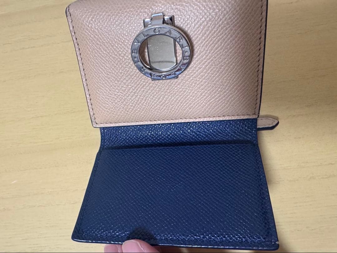 Bvlgari Clip 三つ折り財布 ベージュ