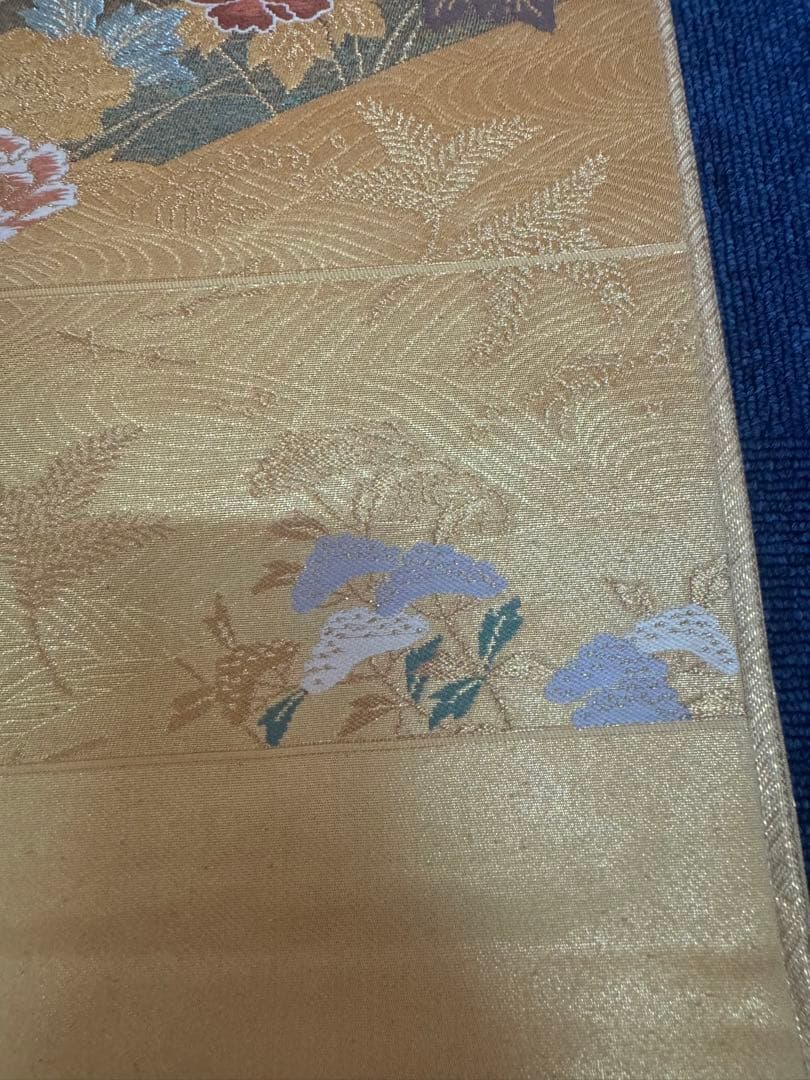 2699 袋帯 古代彫金紋 西陣織 金糸　高級上質上品　約440cm 未使用
