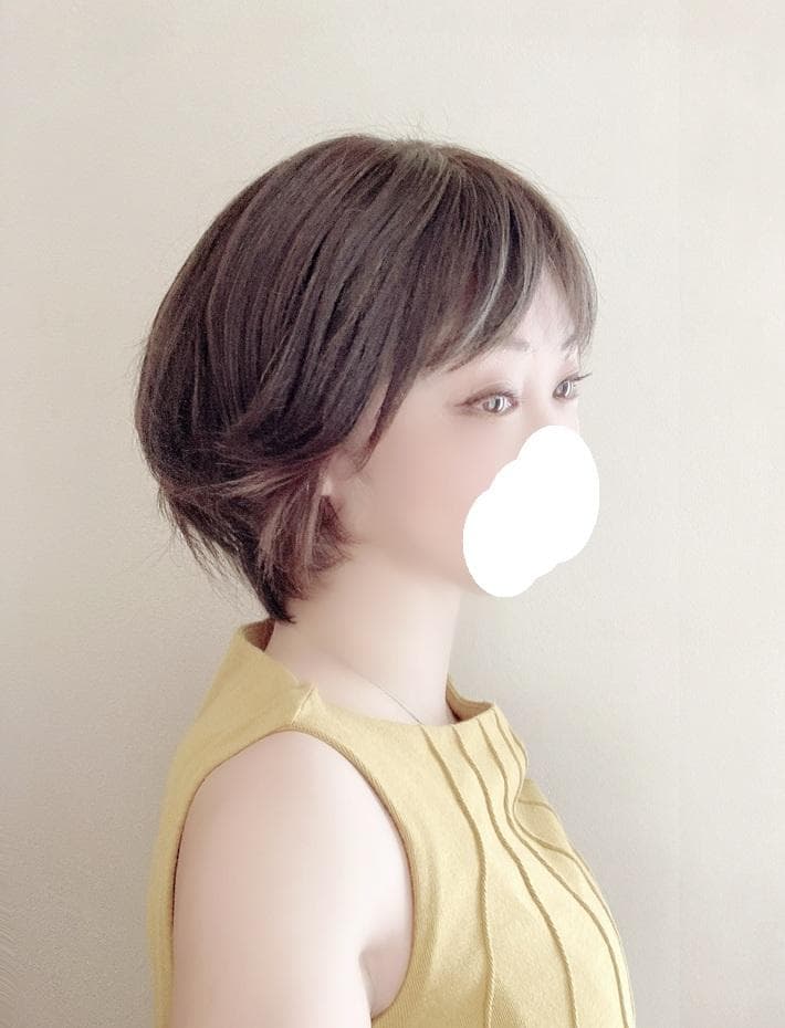 ねずみちゃん　ヴィーナス　人毛MIX　レイヤーショートボブ　モカブラウン