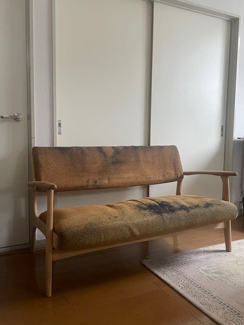 2 Seater FabricSofaヴィンテージソファ２人掛け