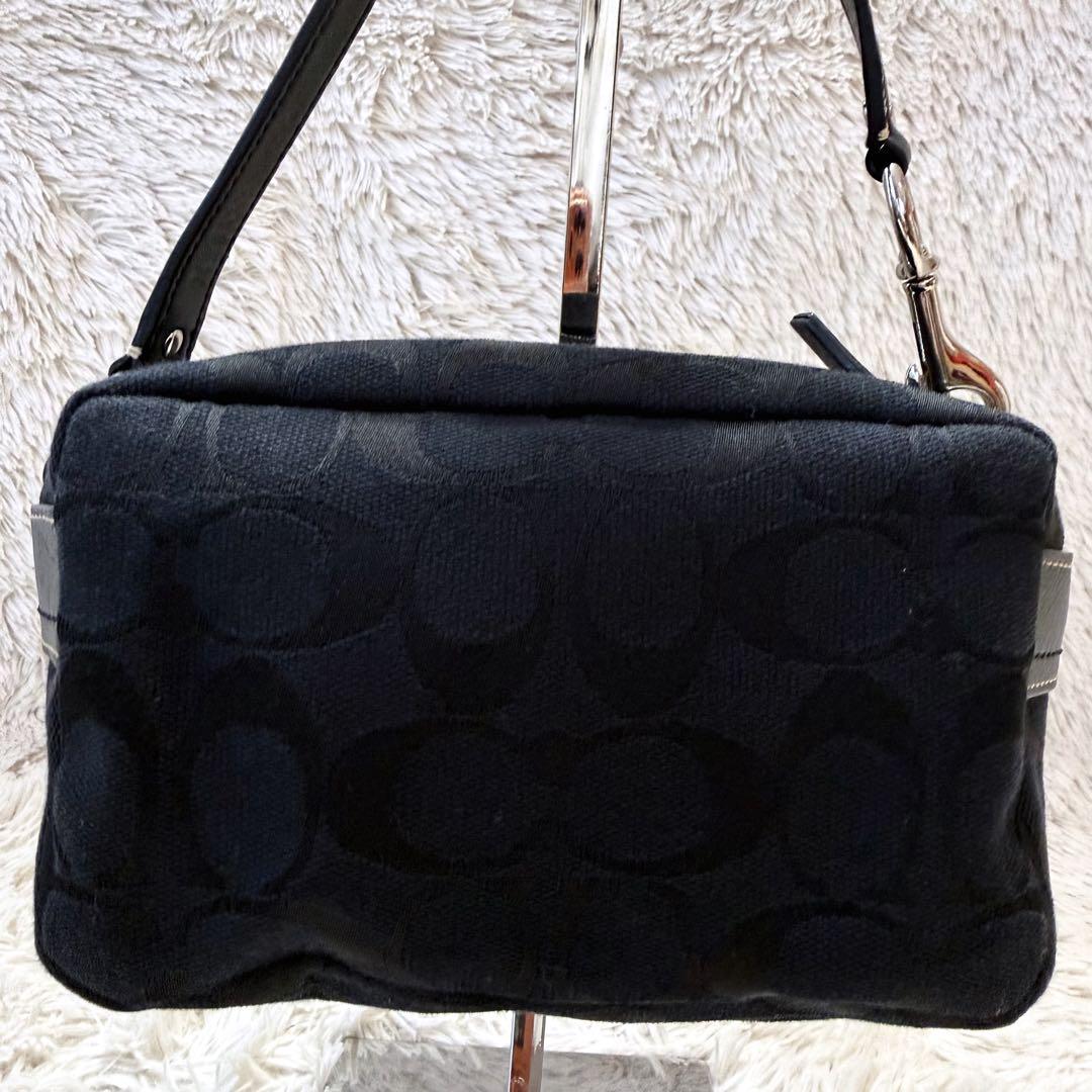 美品✨ COACH コーチ シグネチャー ターンロック アクセサリーポーチ