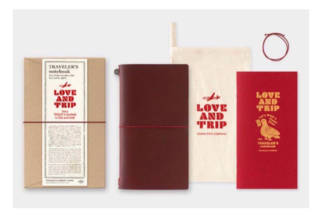 新品　レギュラーサイズ　トラベラーズノート LOVE AND TRIP レッド