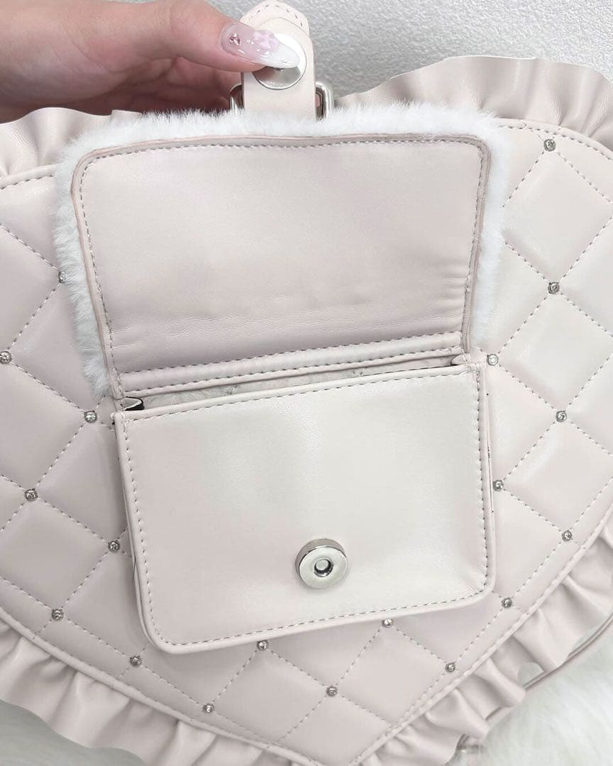 値下げ可Honeymewバッグ新品未使用ミシェルマカロンピンク地雷系フリルハート