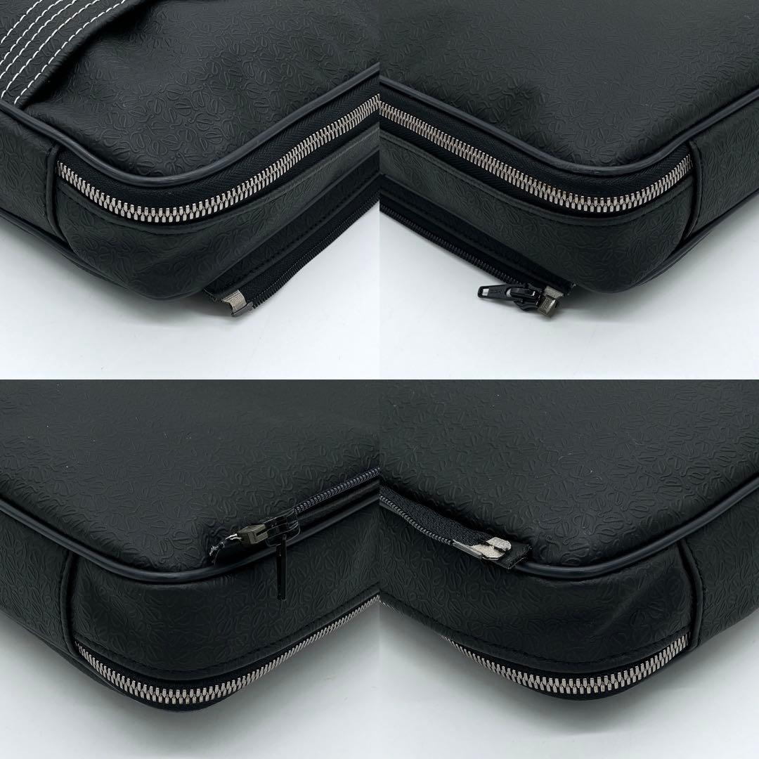 【LOEWE】ブリーフケース　リピートアナグラム　PVC ブラック
