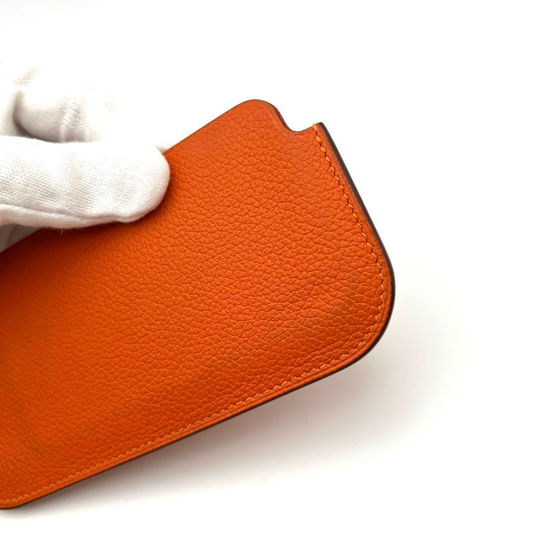 エルメスHERMES エテュイイーカバー レザースマホケースカードケース