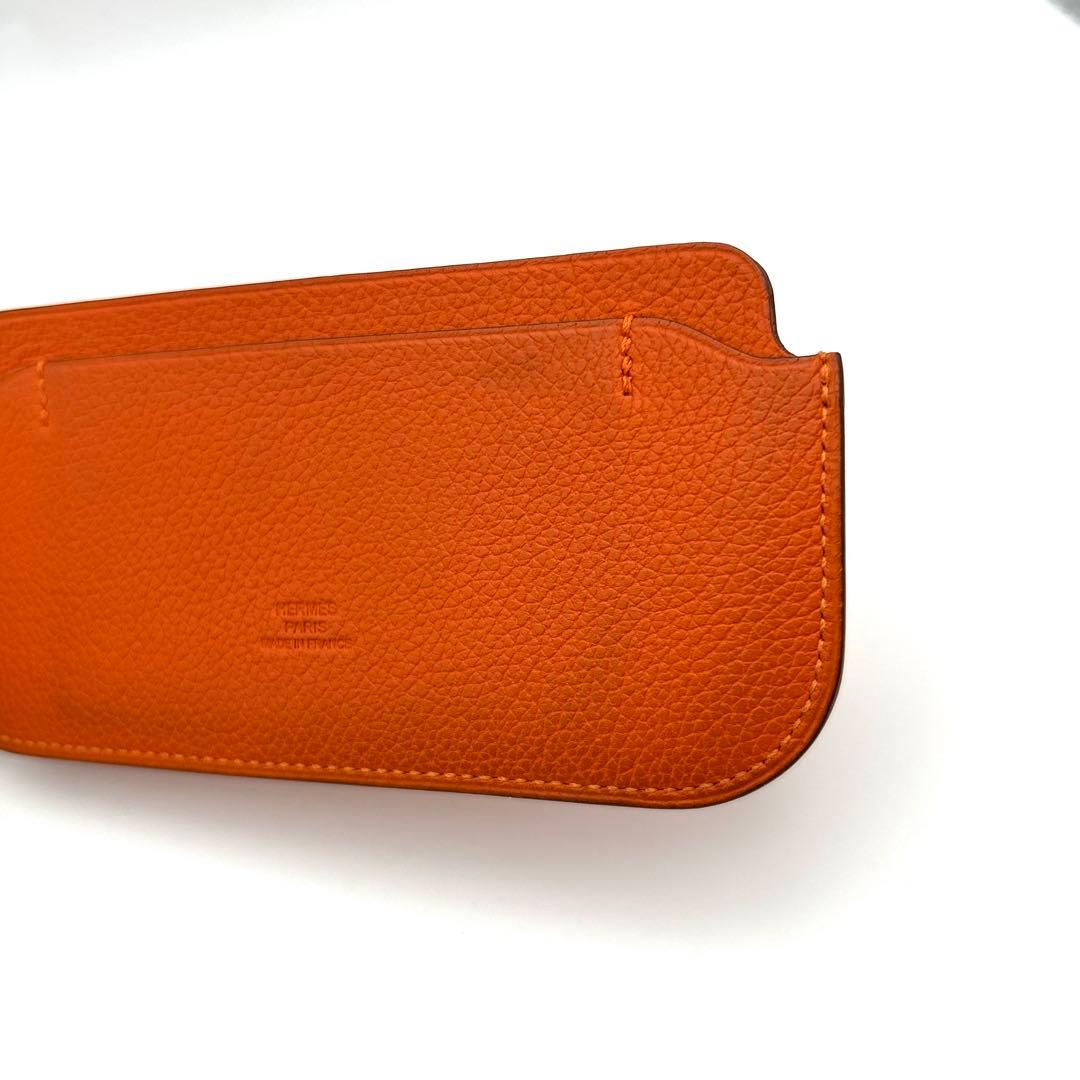 エルメスHERMES エテュイイーカバー レザースマホケースカードケース