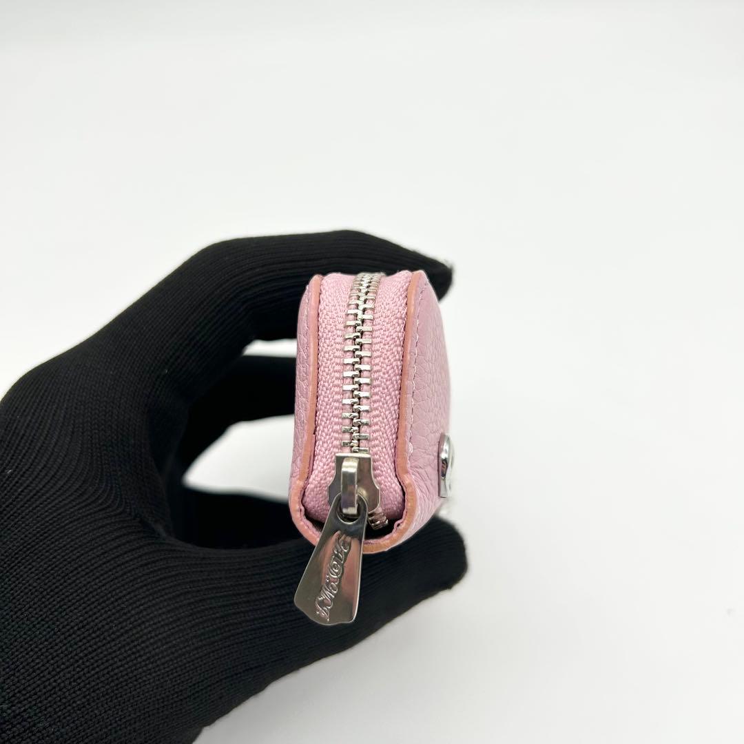 未使用級　A.D.M.J　モーツァルト　ケース　クリスタル　レザー　ピンク