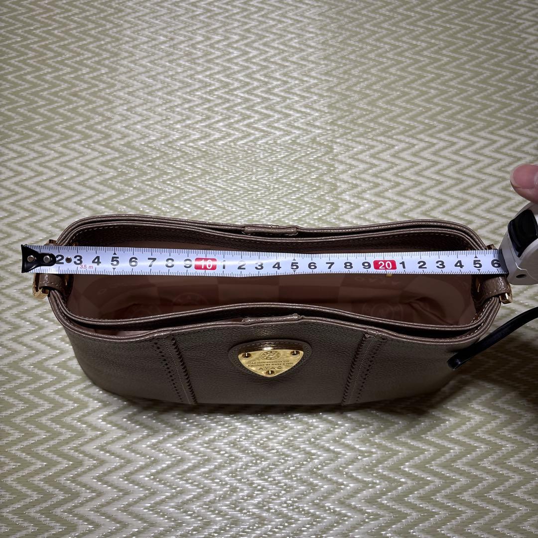 ATAO ブラウンレザー ショルダーバッグ