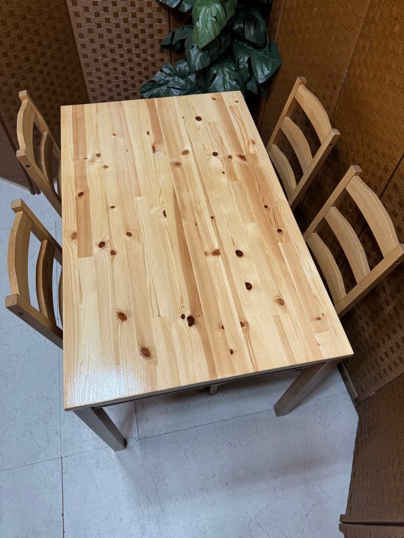 #7 定価¥39,600-IKEA ヨックモックテーブル＆チェア4脚セット