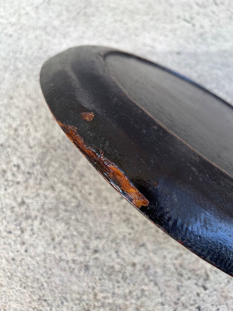 丸盆 盆 お盆 煎茶道具 煎茶盆 茶道具 漆器 木製 骨董 古道具 枯盆 民藝