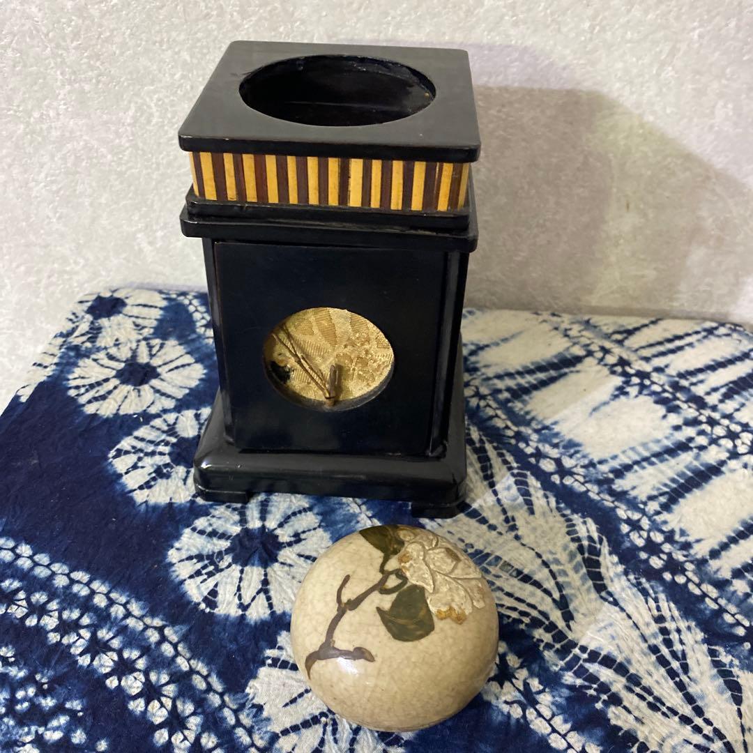 希少！相馬焼　回転式煙草入れ