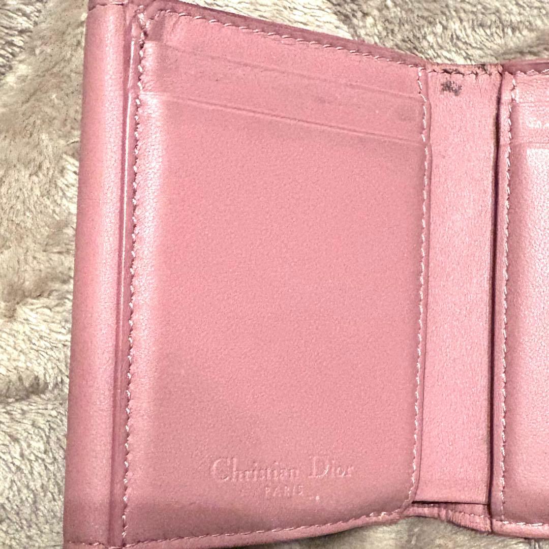 Lady Dior Lotus ディオール　ウォレットピンク キルティング 財布