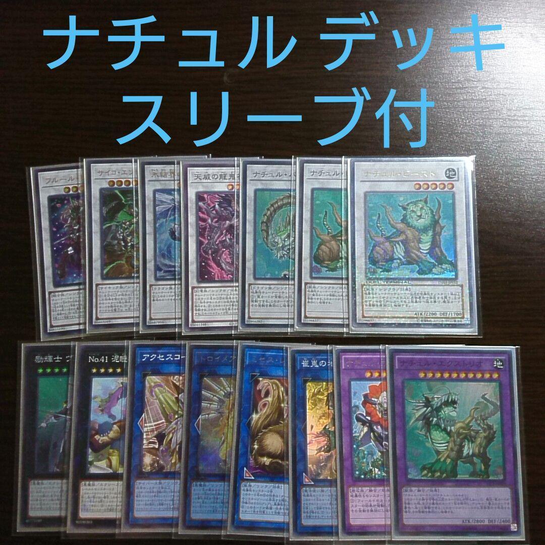 遊戯王【ナチュル】デッキ 地霊使いアウス スリーブ付.