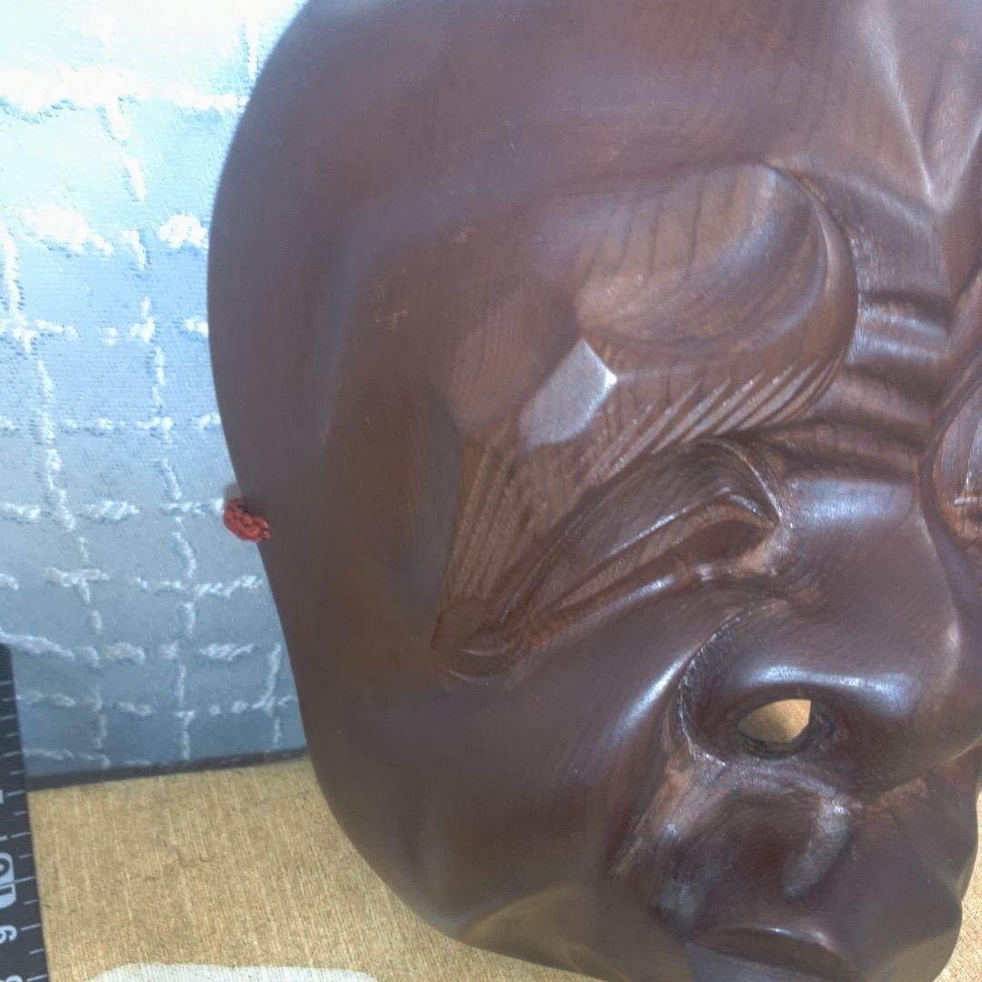 木製 伝統的な顔の彫刻 お面